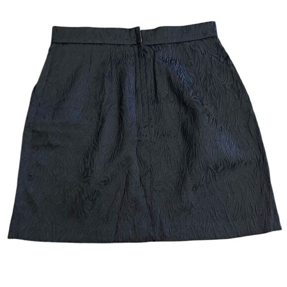 New! H&M Navy Blue Textured Mini Skirt Sz 8 - Picture 2 of 5